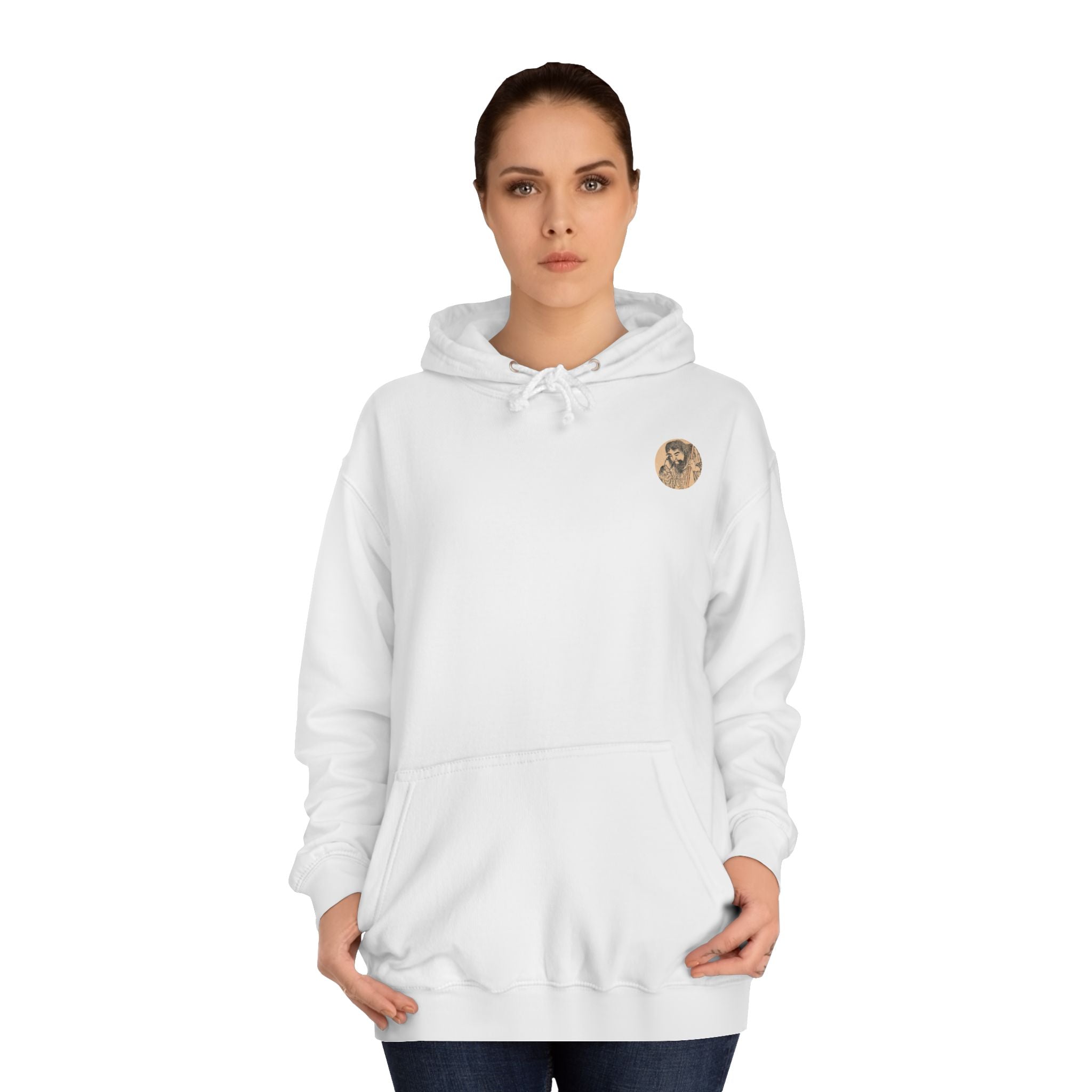 Giant with Lady Meiji Era Japanese Art Hoodie — Japanese Meiji Period Illustration Pullover