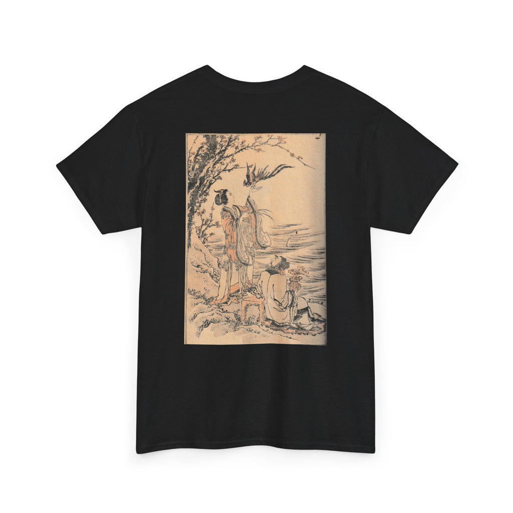 Lady and Bird Meiji Era Japanese Art Tee — Meiji Period T-Shirt