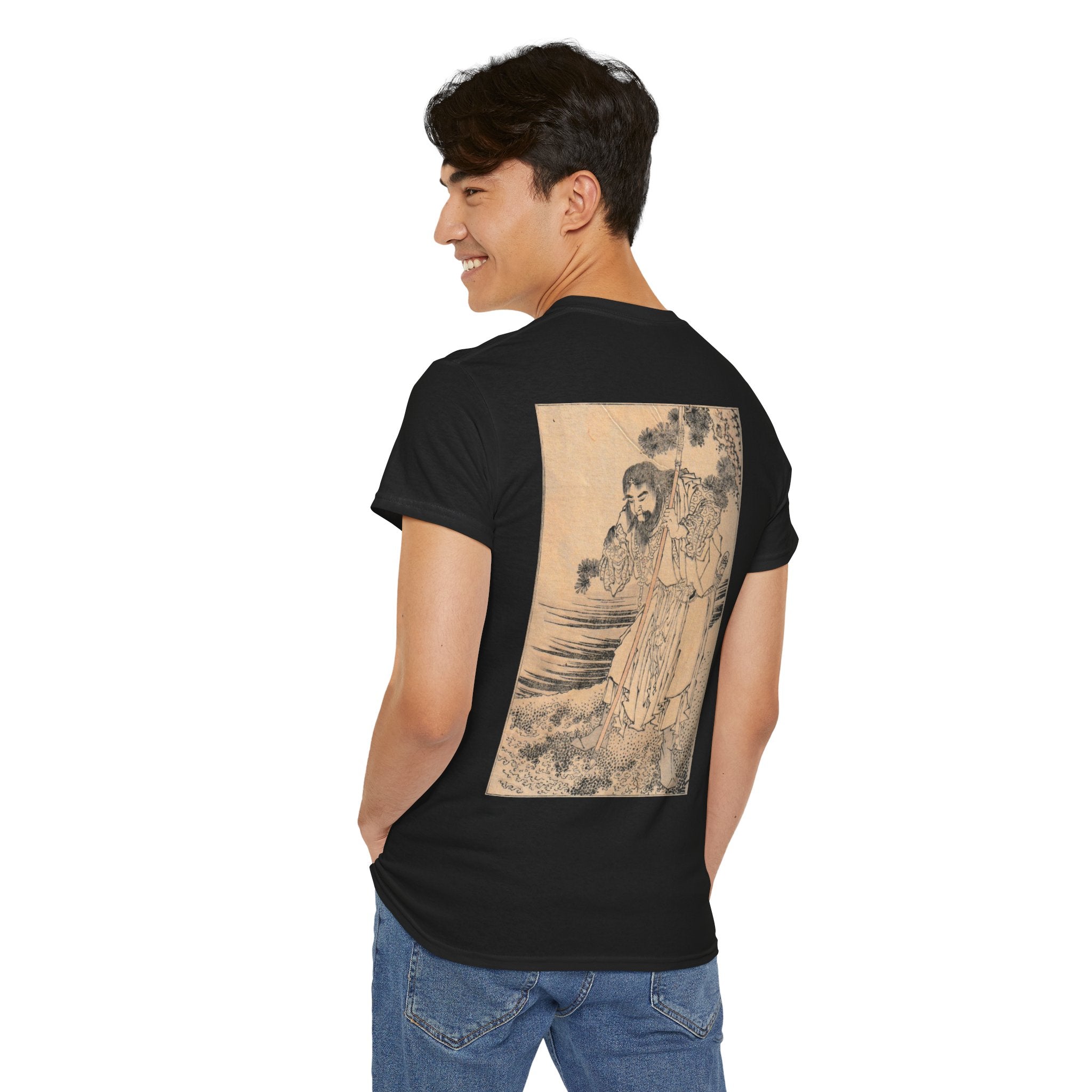 Giant with Lady Meiji Era Japanese Art Tee — Meiji Period T-Shirt