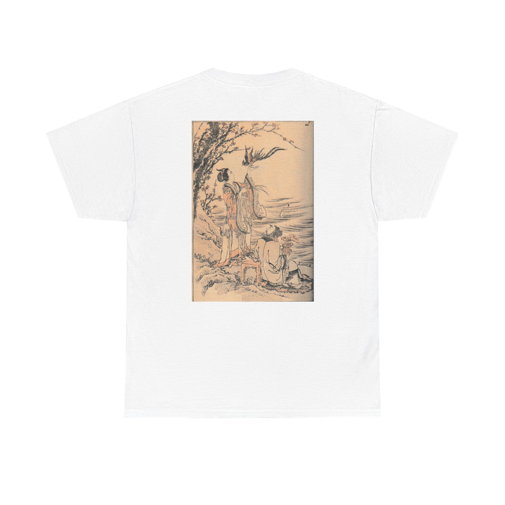 Lady and Bird Meiji Era Japanese Art Tee — Meiji Period T-Shirt