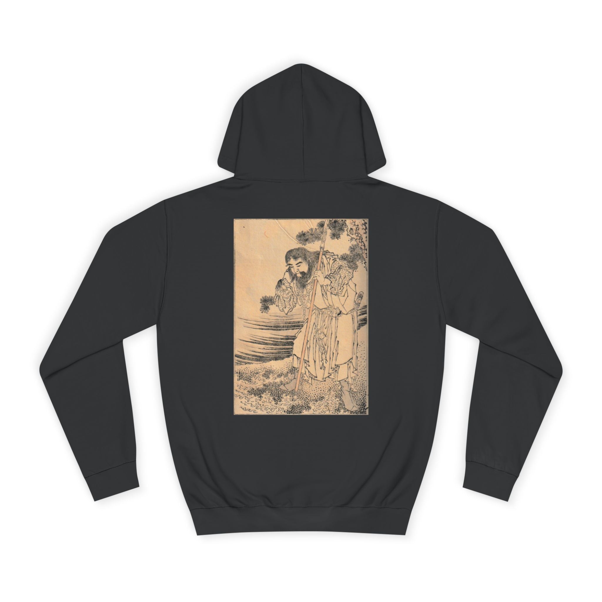 Giant with Lady Meiji Era Japanese Art Hoodie — Japanese Meiji Period Illustration Pullover