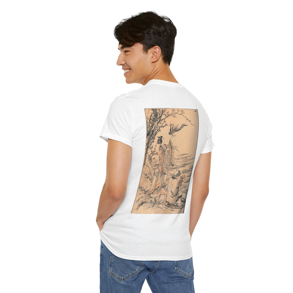 Lady and Bird Meiji Era Japanese Art Tee — Meiji Period T-Shirt
