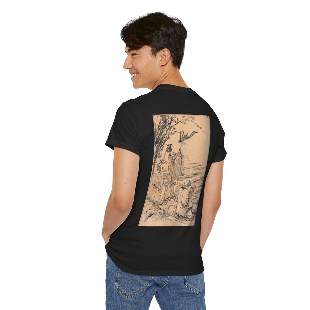Lady and Bird Meiji Era Japanese Art Tee — Meiji Period T-Shirt