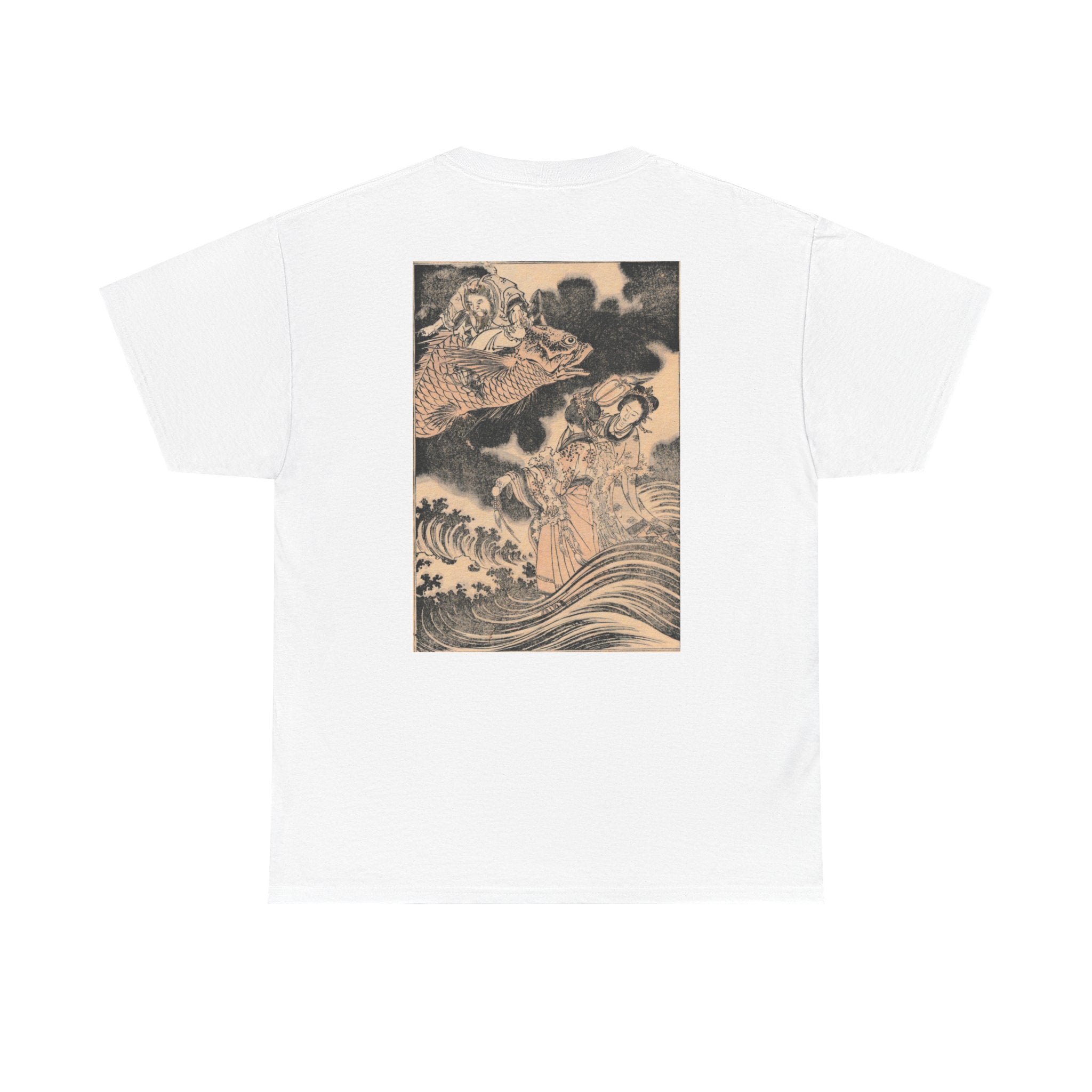 Ladies and Koi Surfer Meiji Era Japanese Art Tee — Meiji Period T-Shirt