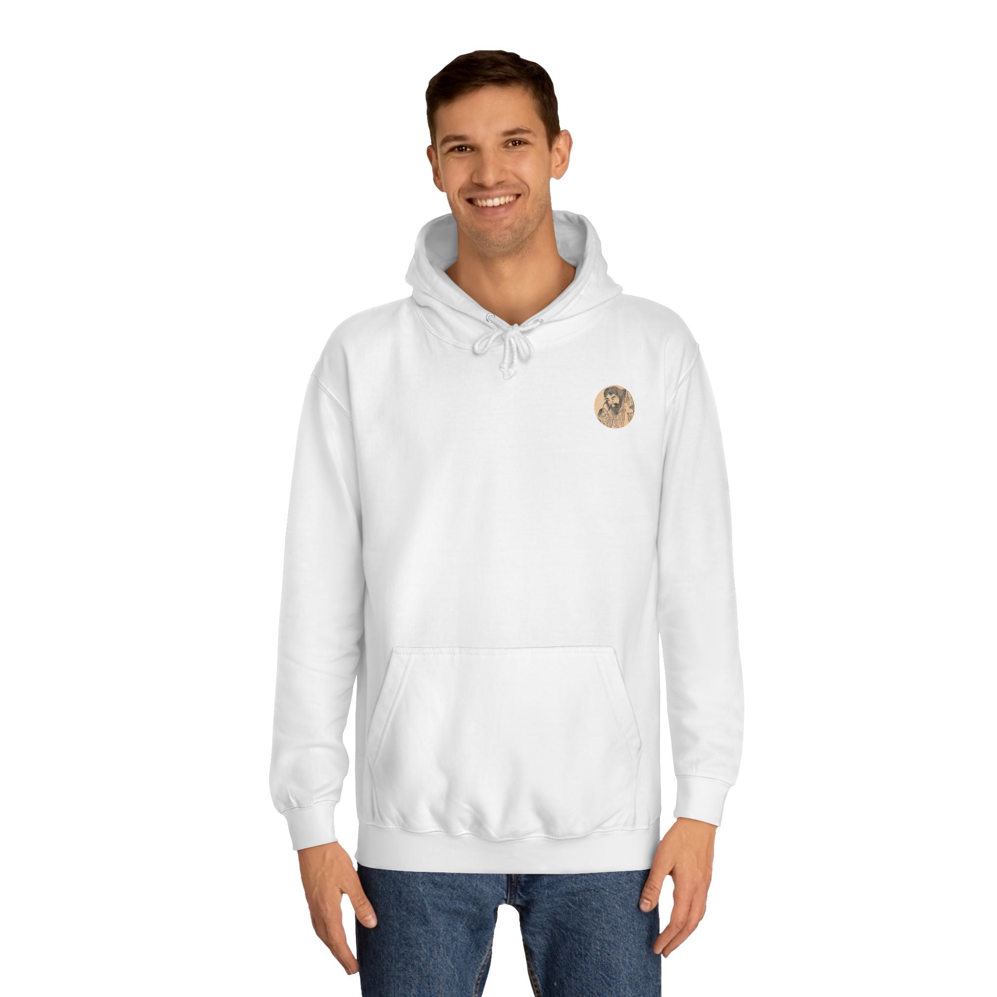 Giant with Lady Meiji Era Japanese Art Hoodie — Japanese Meiji Period Illustration Pullover