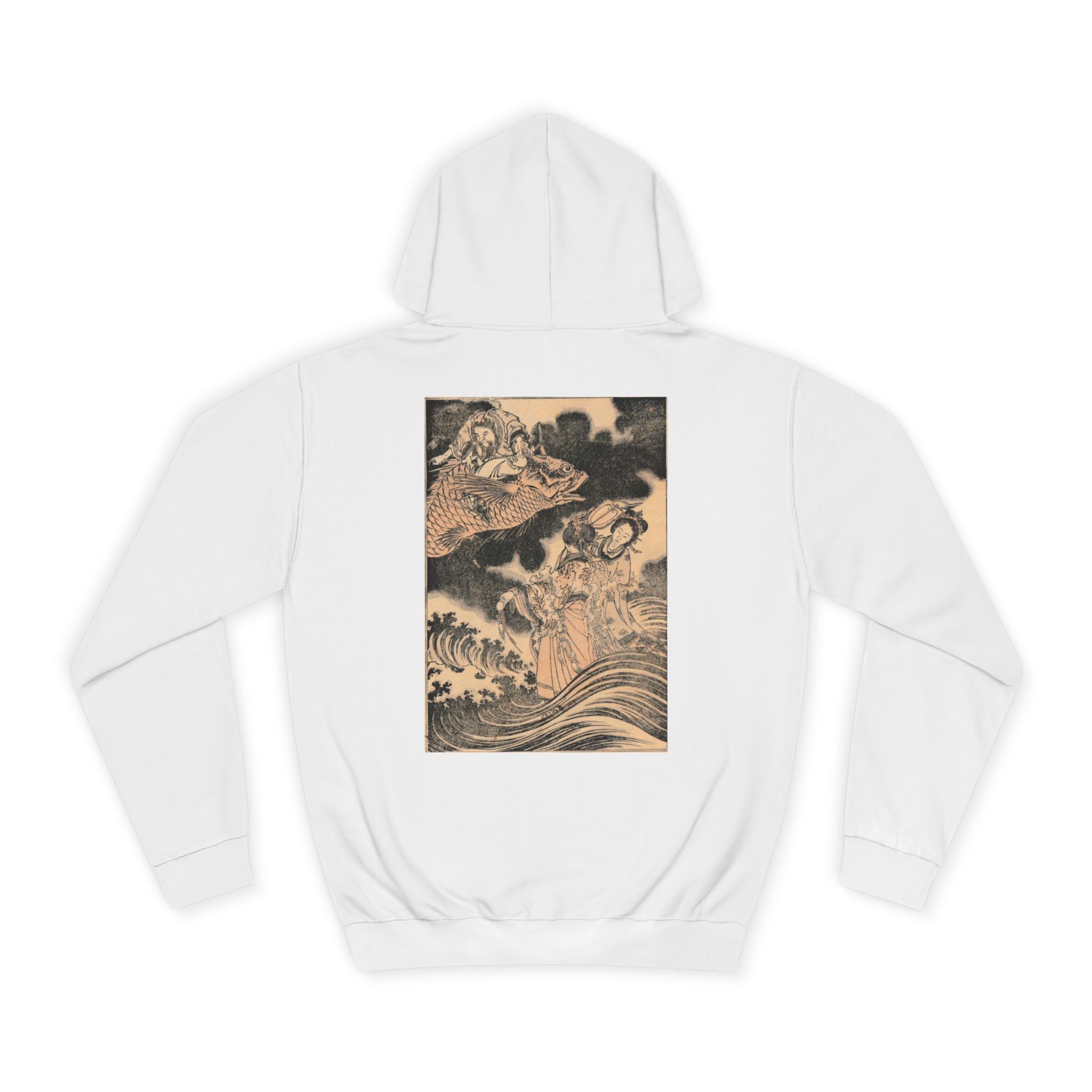 Ladies and Koi Surfer Meiji Era Japanese Art Hoodie — Japanese Meiji Period Illustration Pullover