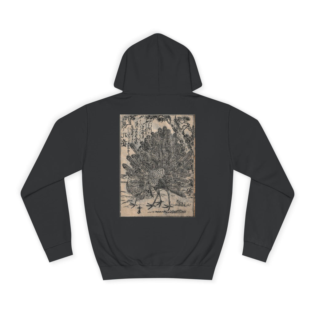 Peacock Japanese Edo Period Hoodie — Japanese Edo Period Illustration Pullover