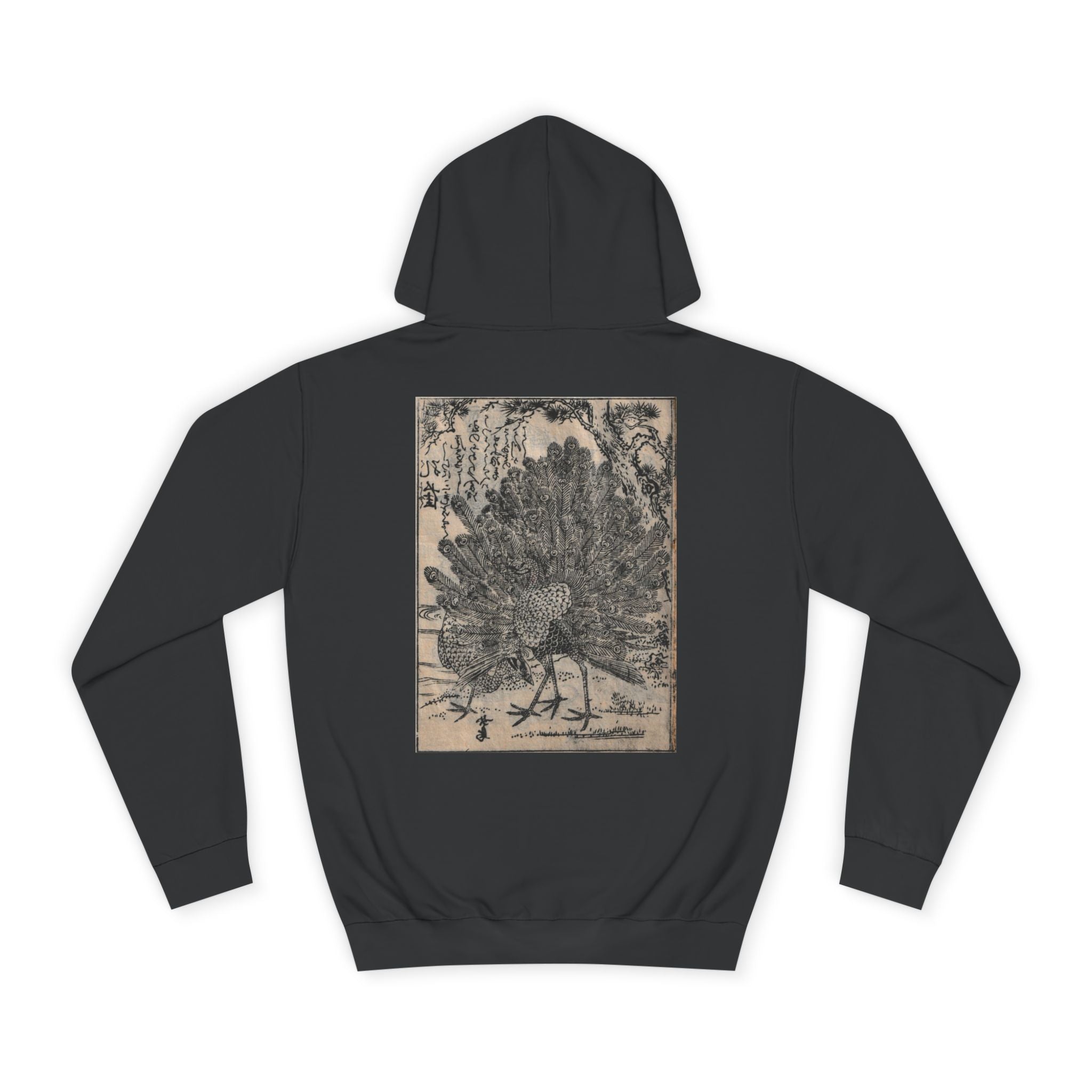 Peacock Japanese Edo Period Hoodie — Japanese Edo Period Illustration Pullover