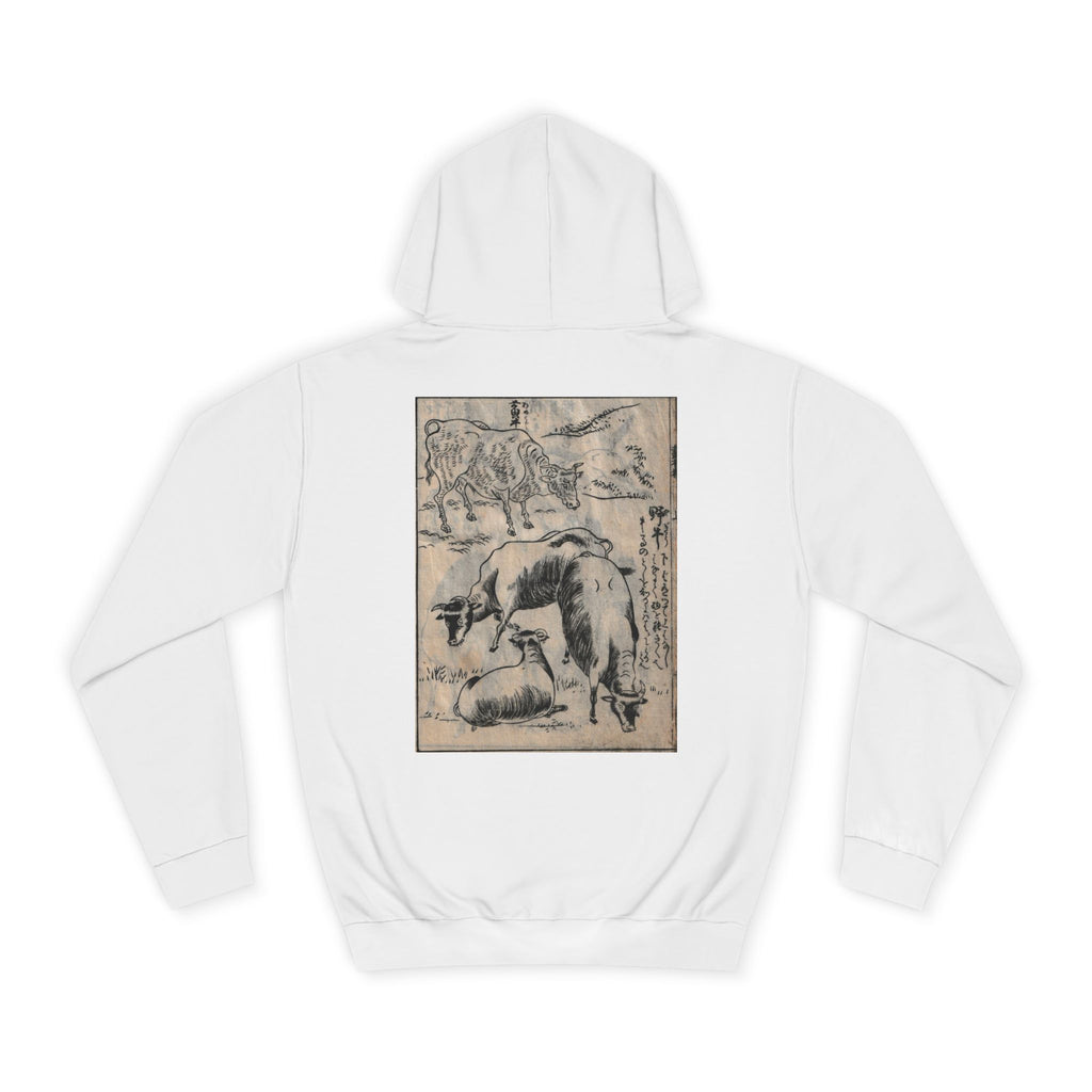 Oxen Edo Period Japanese Print Art Hoodie — Japanese Edo Period Illustration Pullover