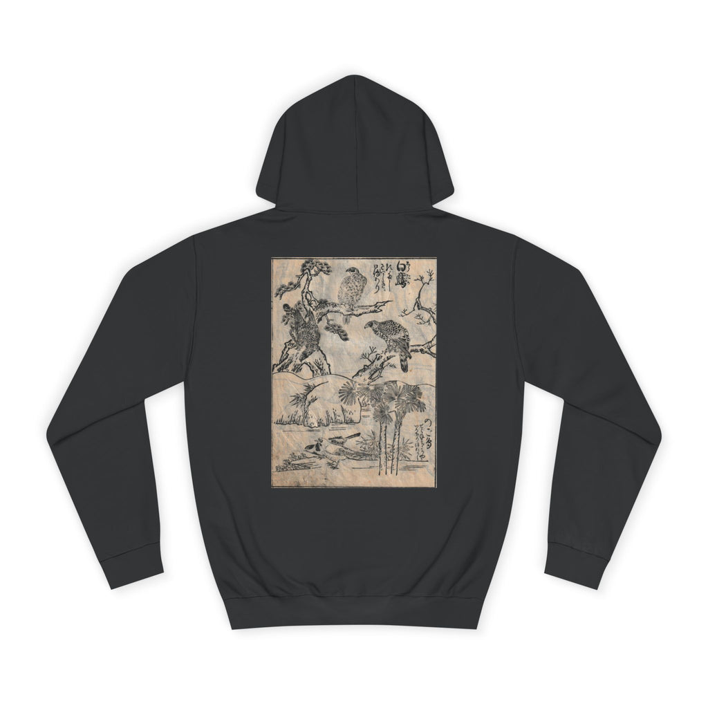 Falcons Japanese Edo Art Hoodie — Japanese Edo Period Illustration Pullover