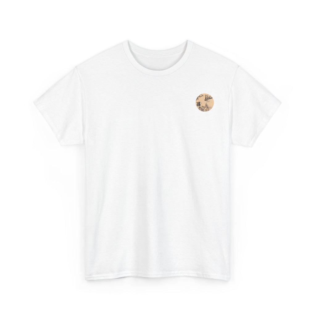Lady and Bird Meiji Era Japanese Art Tee — Meiji Period T-Shirt